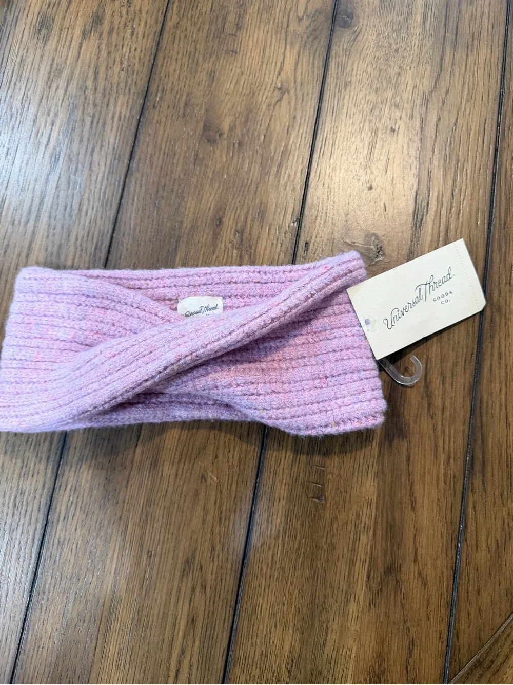 Universal Thread Light Pink Twist Knit Headband